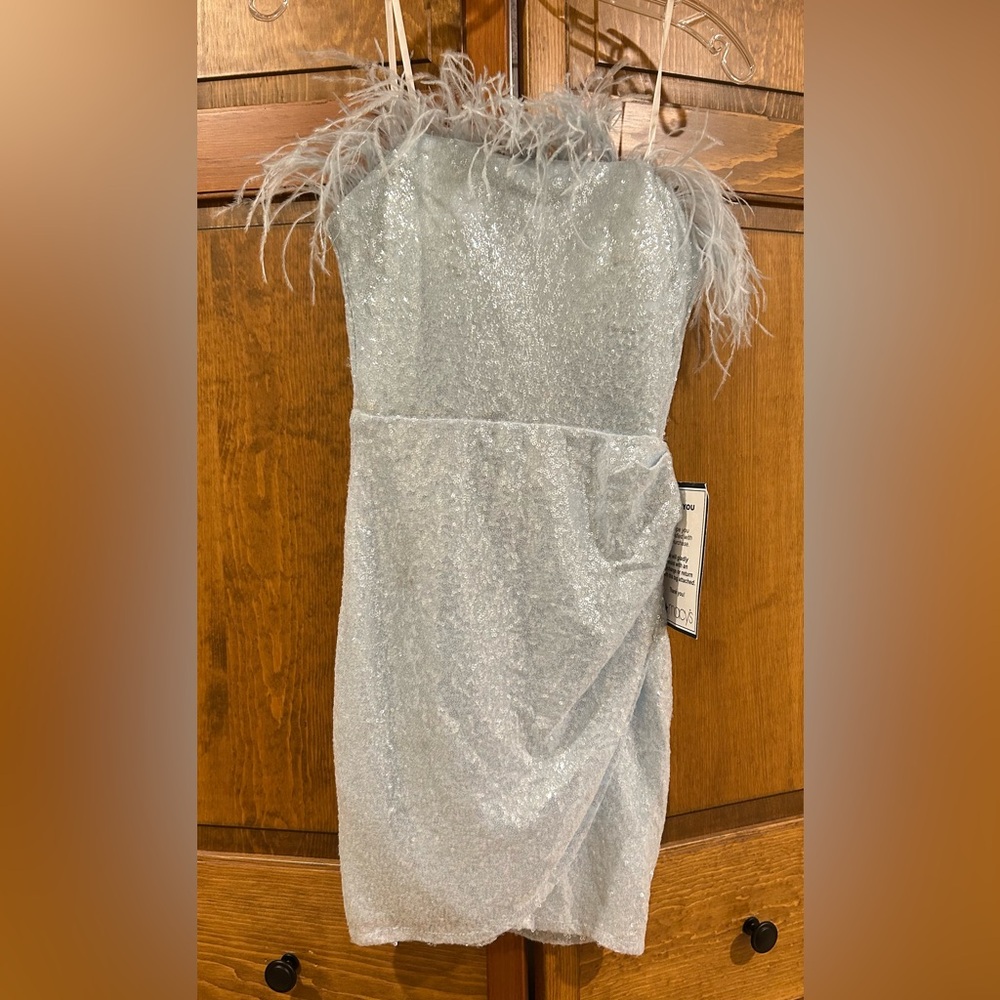 Hoco dress light blue